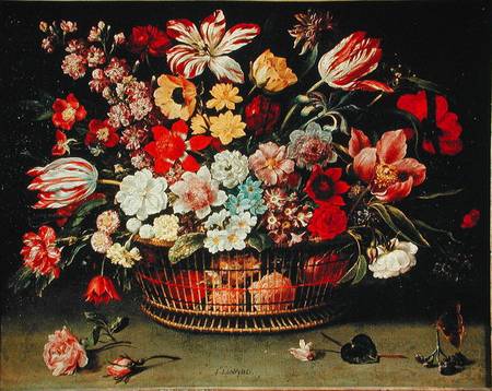 Basket of Flowers od Jacques Linard