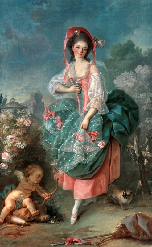 Ballerina Marie-Madeleine Guimard (1743-1816) as Terpsichore od Jacques Louis David