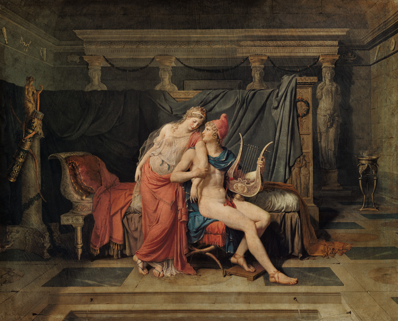 The love of Paris and Helena. od Jacques Louis David