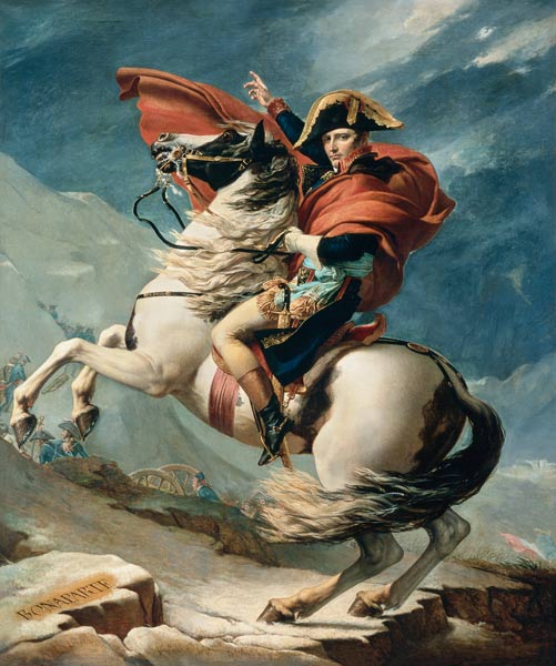 Napoleon Crossing the Alps on 20th May 1800 od Jacques Louis David