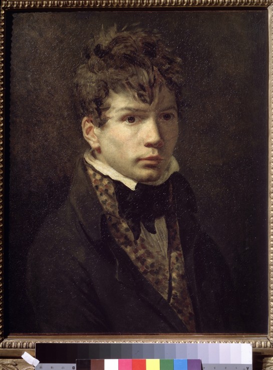 Portrait of a young man (Portrait of the artist Ingres?) od Jacques Louis David