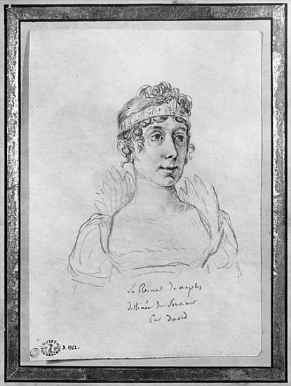 Caroline Bonaparte, Queen of Naples od Jacques Louis David