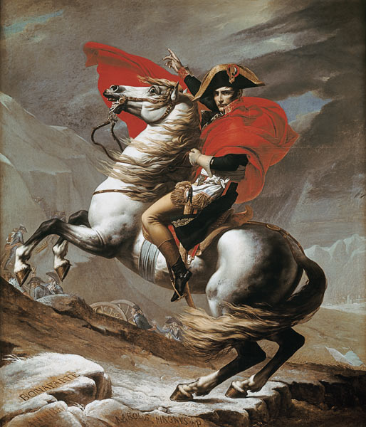 Napoleon at the crossing of the Alps od Jacques Louis David