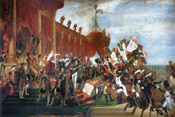 Der Eid der Armee auf den Kaiser nach der Verteilung der Adler od Jacques Louis David