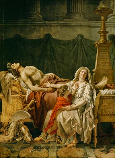 The mourning of the Andromache od Jacques Louis David