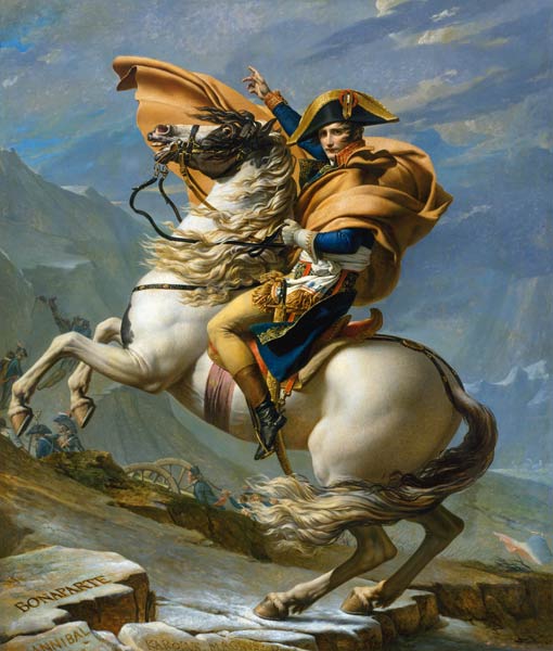 Napoleon in the Alps / David / 1800 od Jacques Louis David