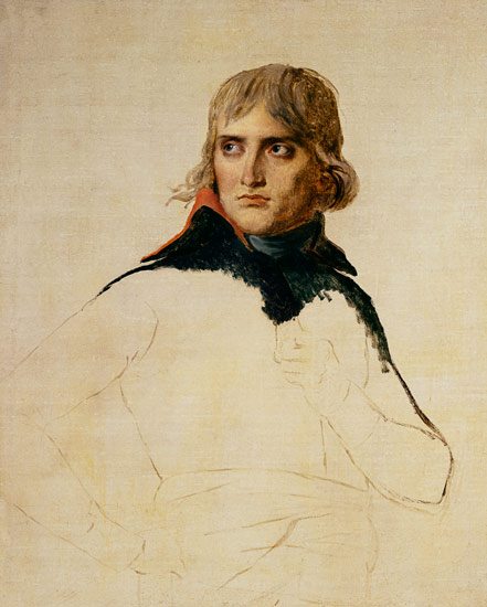 Unfinished portrait of General Bonaparte (1769-1821) od Jacques Louis David