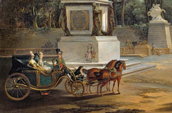 The Entrance to the Tuileries from the Place Louis XV in Paris, c.1775 (detail of 209920) od Jacques Philippe Joseph de Saint-Quentin