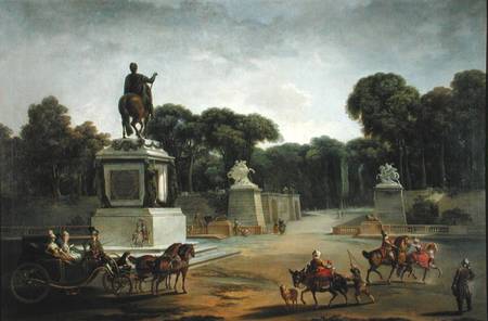 The Entrance to the Tuileries from the Place Louis XV in Paris od Jacques Philippe Joseph de Saint-Quentin