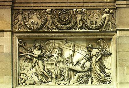 Relief depicting an allegory of the signing of the Treaty of Presburg od Jacques Philippe Lesueur