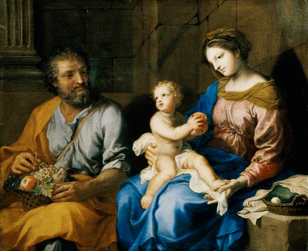 The Holy Family (oil on canvas) od Jacques Stella
