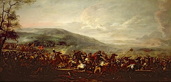 Battle between the Hungarians and Turkish od Jacques (Le Bourguignon) Courtois