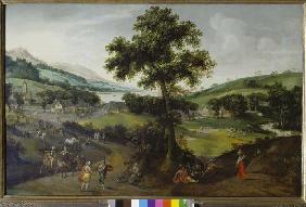 Landscape with staffage