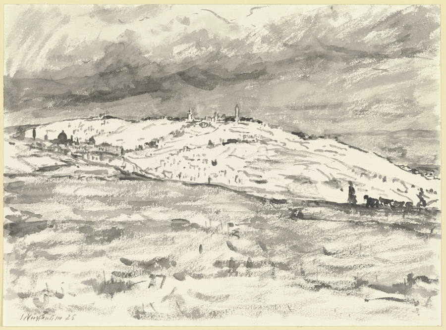 Jerusalem, Blick auf Ölberg und Tempelplatz von Süd-West od Jakob Nussbaum