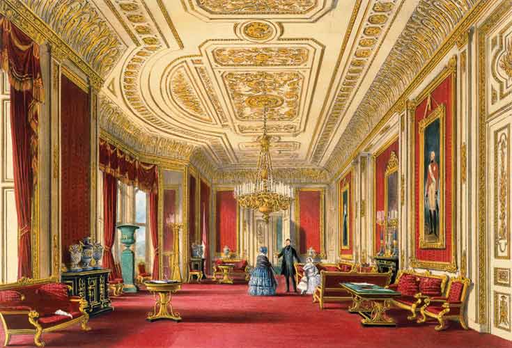 The Crimson Drawing Room, Windsor Castle od James Baker Pyne