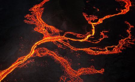 Lava River Abstract