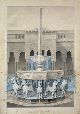 Fountain in the Court of the Lions, Alhambra, from 'The Arabian Antiquities of Spain'