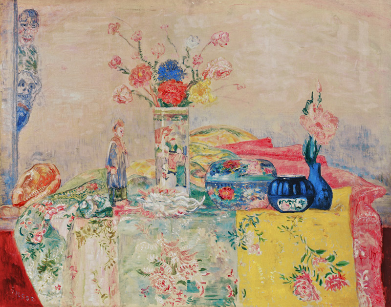 Still life with chinoiseries od James Ensor