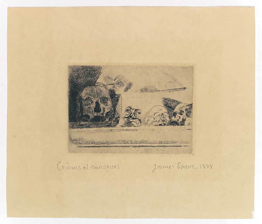Crânes et Masques (E. 29), 1888 od James Ensor