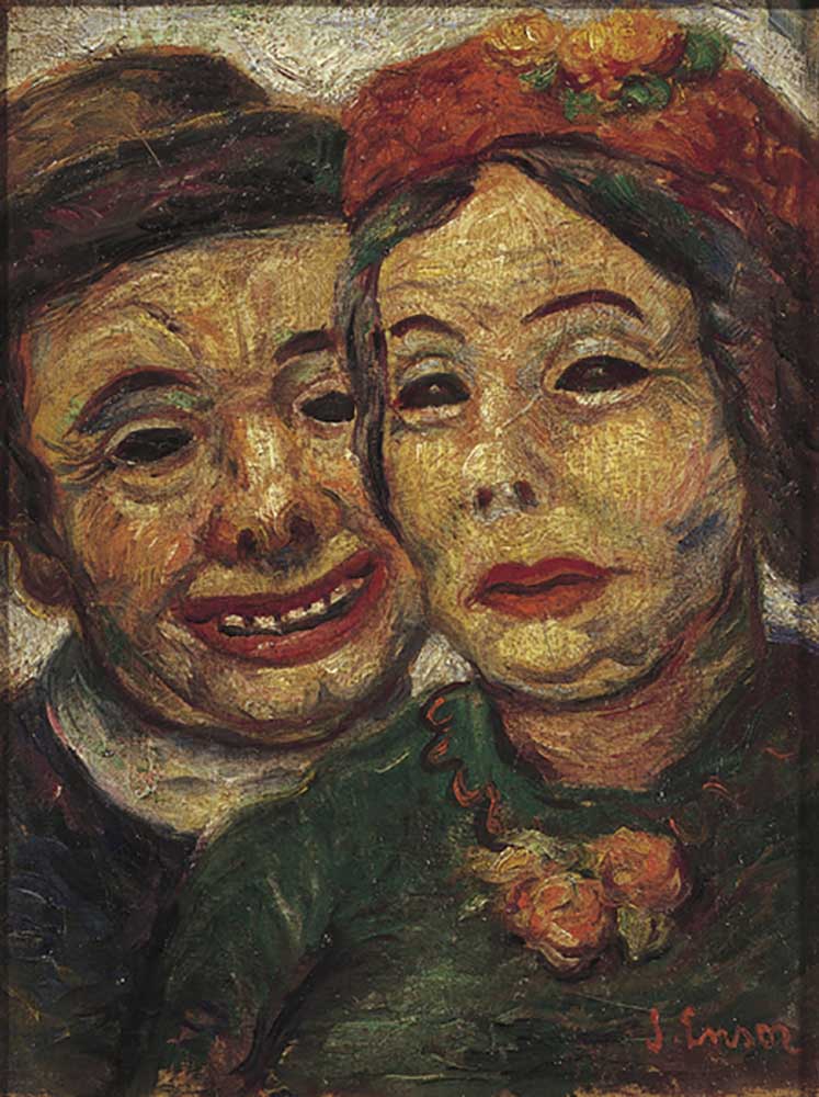 The Masked Couple, 1927 od James Ensor