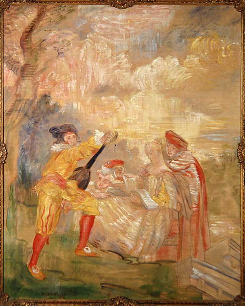 The Music Lesson after Watteau, 1882 od James Ensor