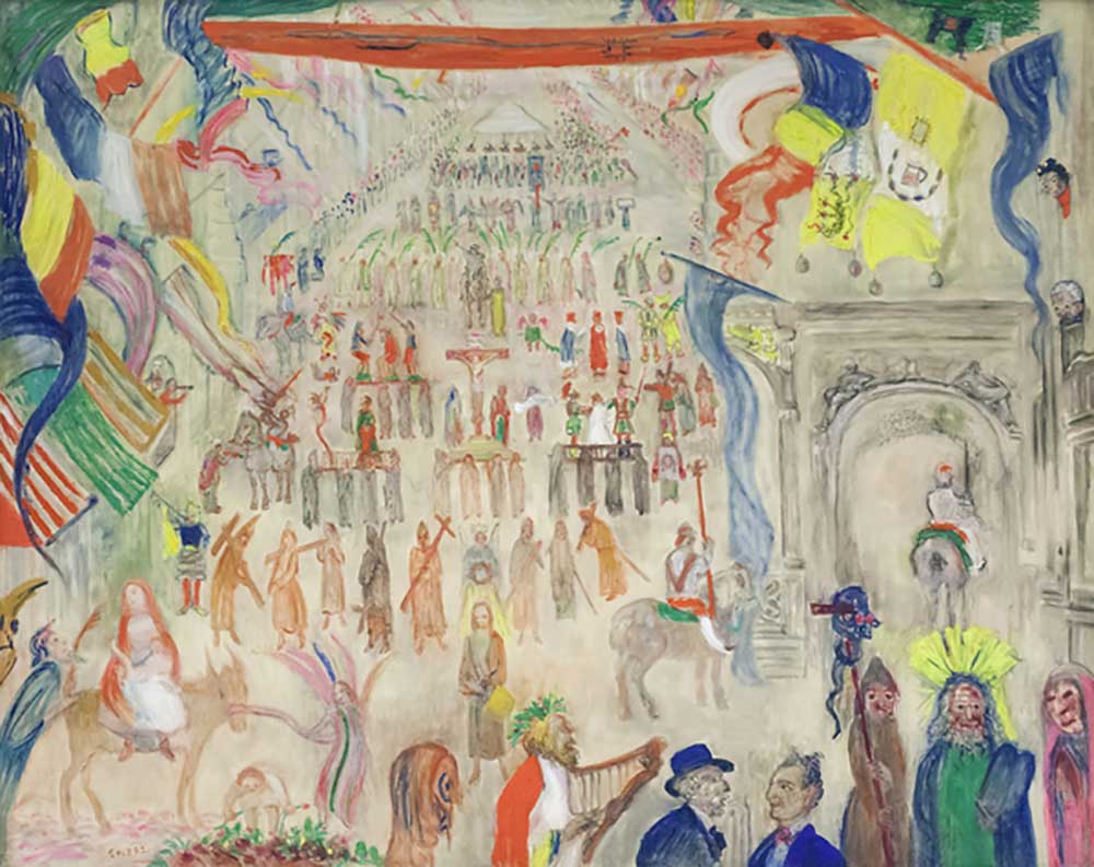 The Procession of the Penitents, Veurne, 1913 od James Ensor