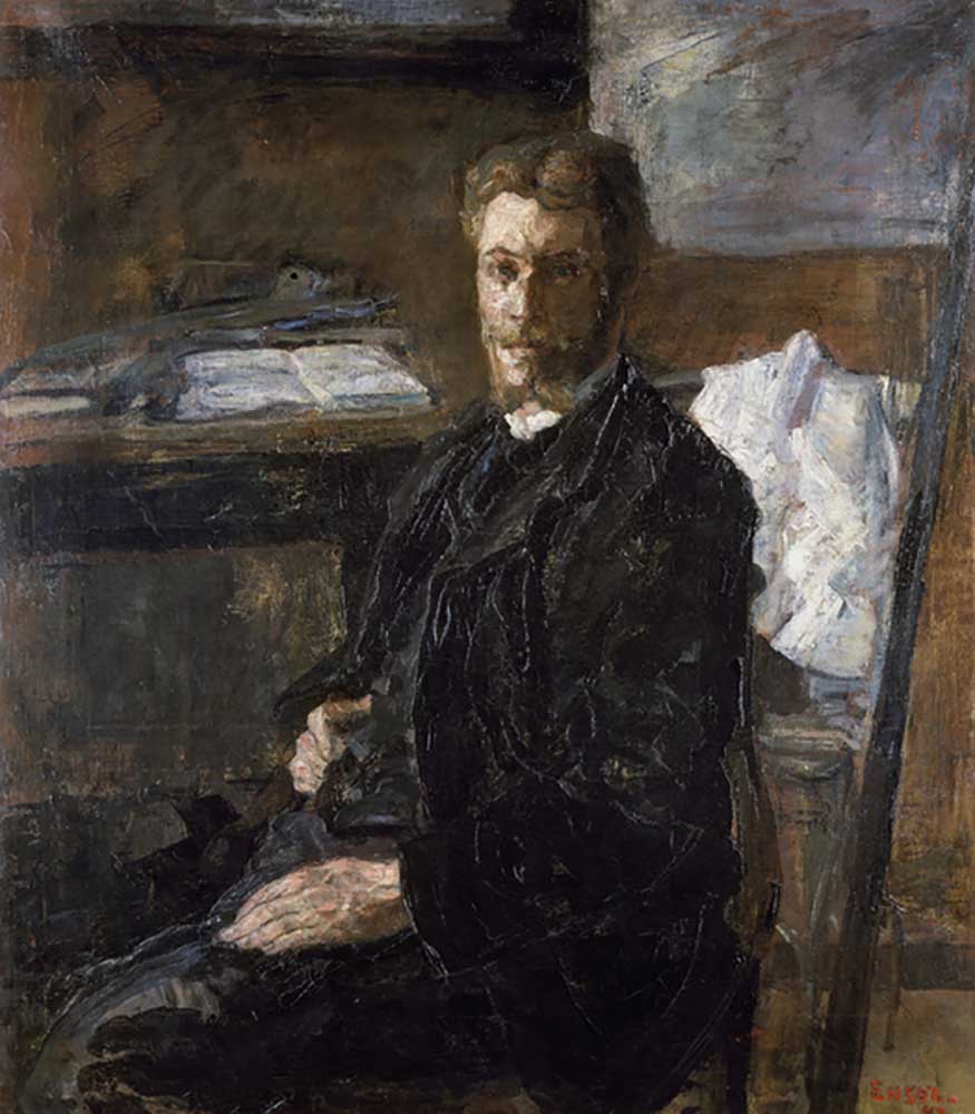 Portrait of the Artist Willy Finch (Portrait du peintre Willy Finch), 1882, by James Ensor (1860-194 od James Ensor