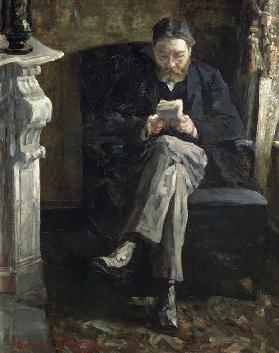 Portrait of the artists father, 1881, by James Ensor (1860-1949), oil on canvas. Belgium, 19th centu