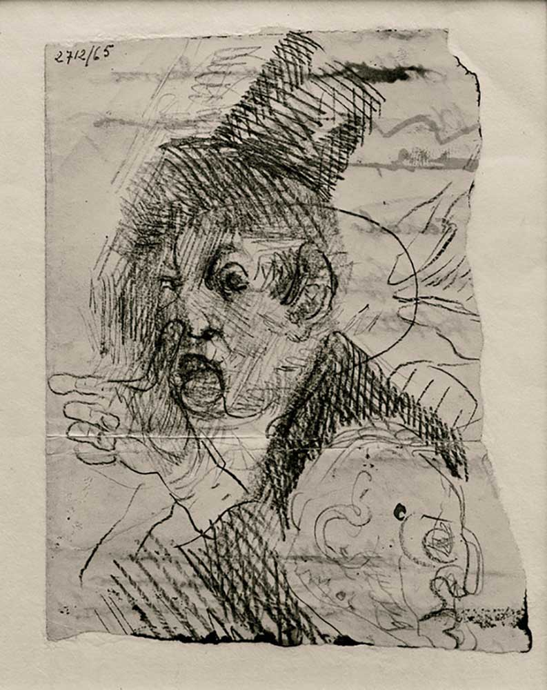 Two heads and one hand od James Ensor