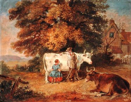 Rural Scene with Cows od James Flewitt Mullock