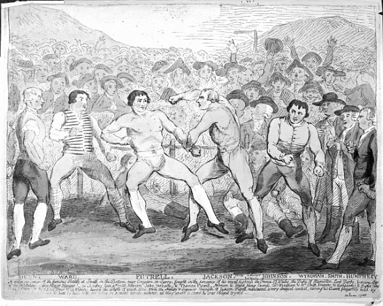 Boxing match between Thomas Futrell and John Jackson, June 9th 1788 od James Gillray