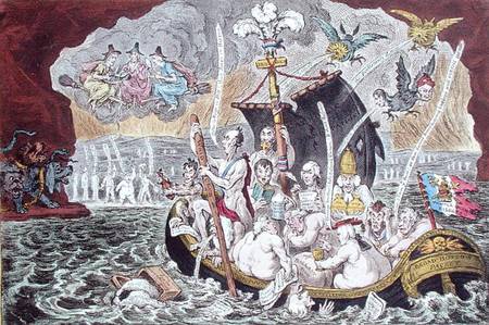 Charon's Boat, or The Ghost's of the 'All Talents' Taking their Last Voyage, published by Hannah Hum od James Gillray