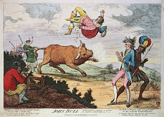 John Bull Triumphant, published by William Humphrey, 4th January 1780 od James Gillray