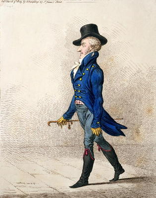 Portrait of a Man, published by Hannah Humphrey in 1803 (hand-coloured etching) od James Gillray