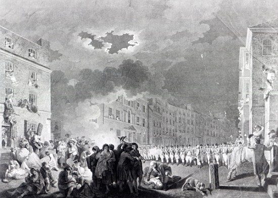 Riot in Broad Street, June 1780 od James Heath
