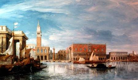 View of the Molo and the Palazzo Ducale in Venice od James Holland