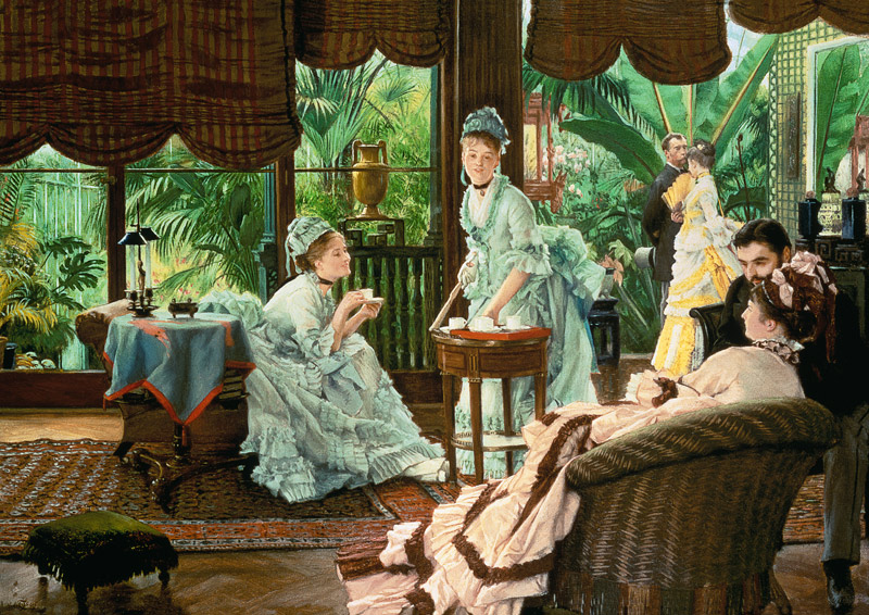 In the Conservatory (The Rivals) od James Jacques Tissot