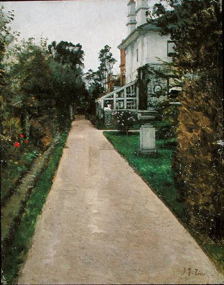 The Garden of the artist's house od James Jacques Tissot