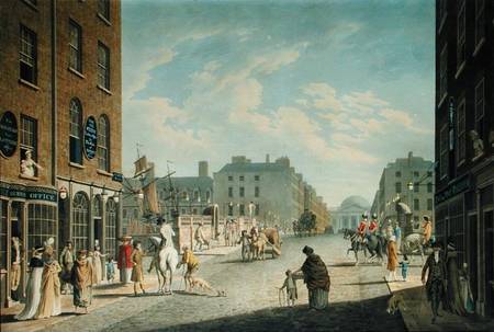 Capel Street with the Royal Exchange, Dublin od James Malton