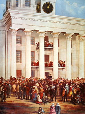 Inauguration of Jefferson Davis at Senate House, Montgomery, Alabama, 18th February, 1861 (oil on ca od James Massolon