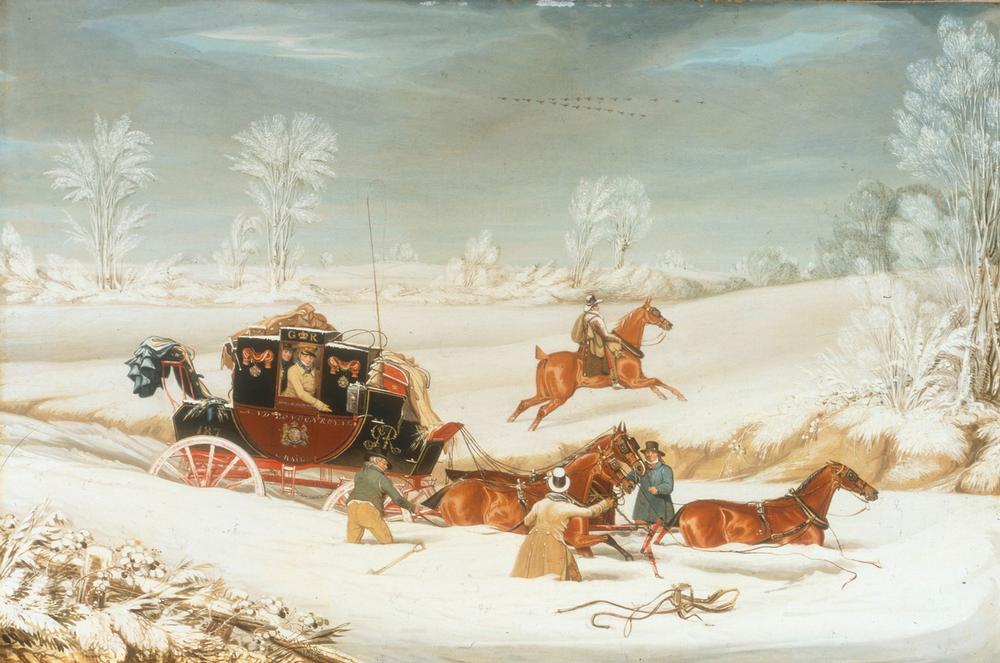 The Mailcoach in a Drift of Snow od James Pollard