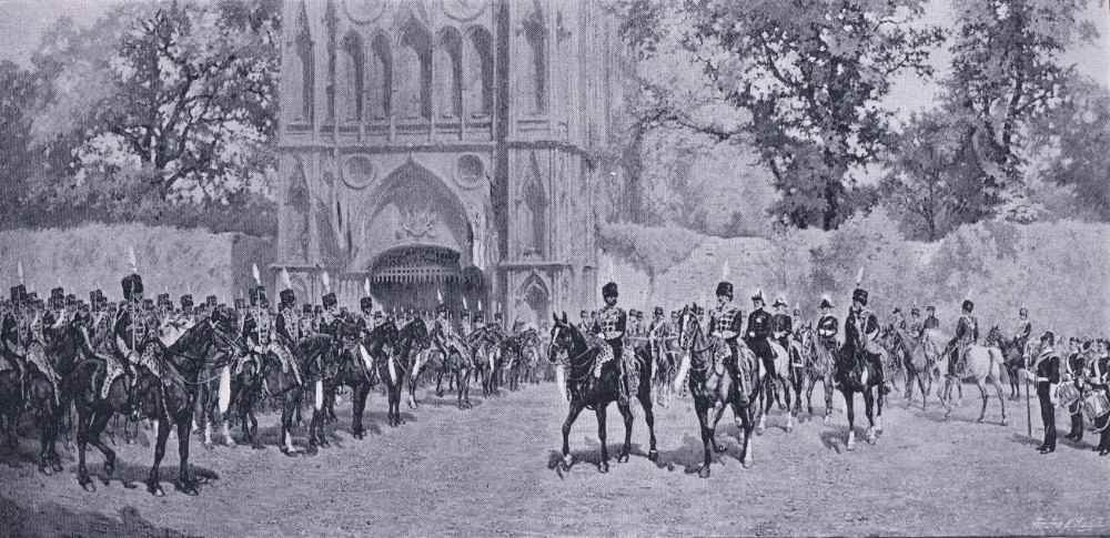 The loyal Suffolk Hussars, from Royal Academy pictures published by Cassell & Company Ltd od James Prinsep Beadle