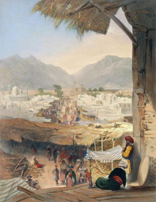 City of Kandahar, its Principal Bazaar and Citadel, Taken from the Nakarra Khauneh, or Royal Band Ro od James Rattray