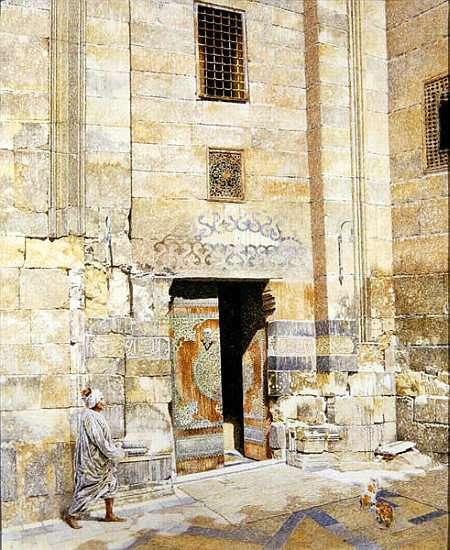 Doorway in Cairo, 1986 (oil on canvas)  od  James  Reeve