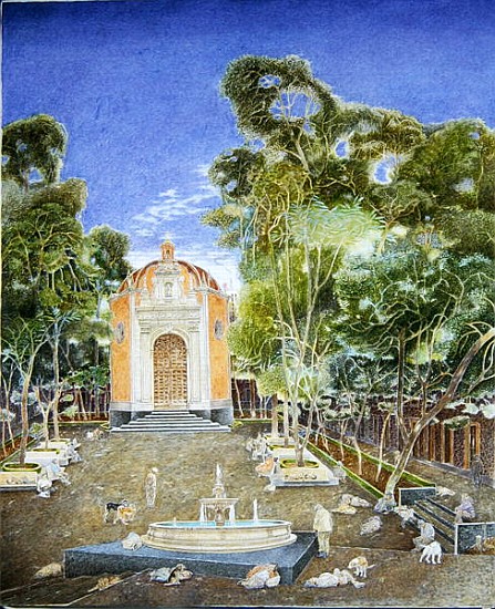 The Chapel of La Conchita, 2001 (oil on canvas)  od  James  Reeve
