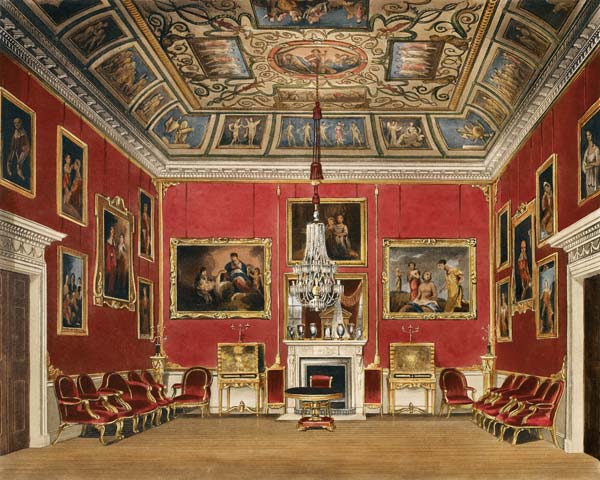 The Second Drawing Room, Buckingham House, from 'The History of the Royal Residences', engraved by T od James Stephanoff