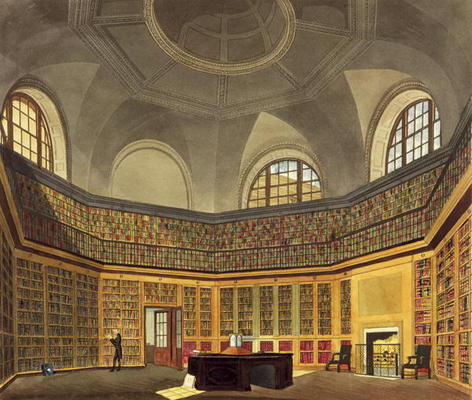 The King's Library, Buckingham House, from 'The History of the Royal Residences', engraved by R.G. R od James Stephanoff