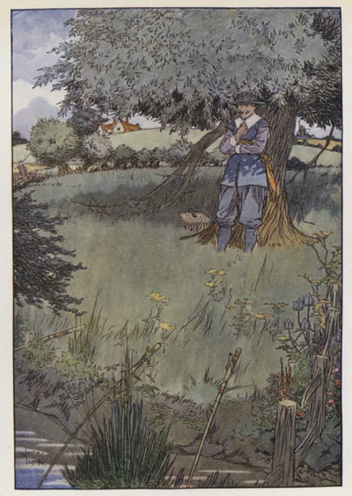 Illustration for The Compleat Angler by Izaak Walton od James Thorpe