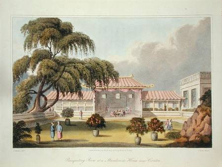 Banqueting Room at a Mandarin's House near Canton, from 'Journal of a voyage, in 1811 and 1812 to Ma od James Wathen