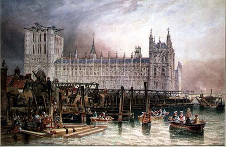 The Houses of Parliament in Course of Erection od James Wilson Carmichael